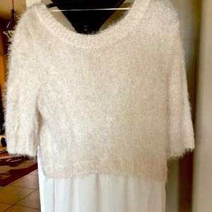 Sweater with Attached Blouse